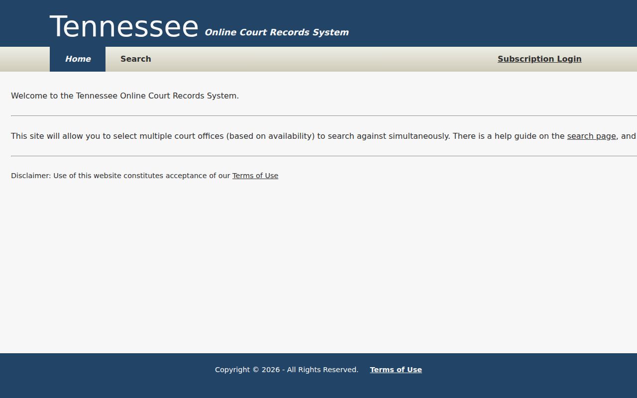 Tennessee participating court office search