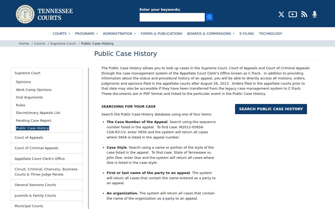 Dickson County civil appellate case history